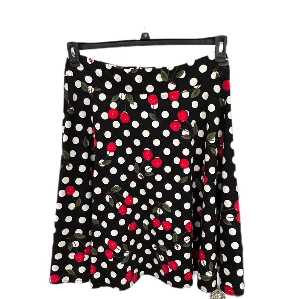 Fancyqube Polka Dots and Cherries Skirt Size XL